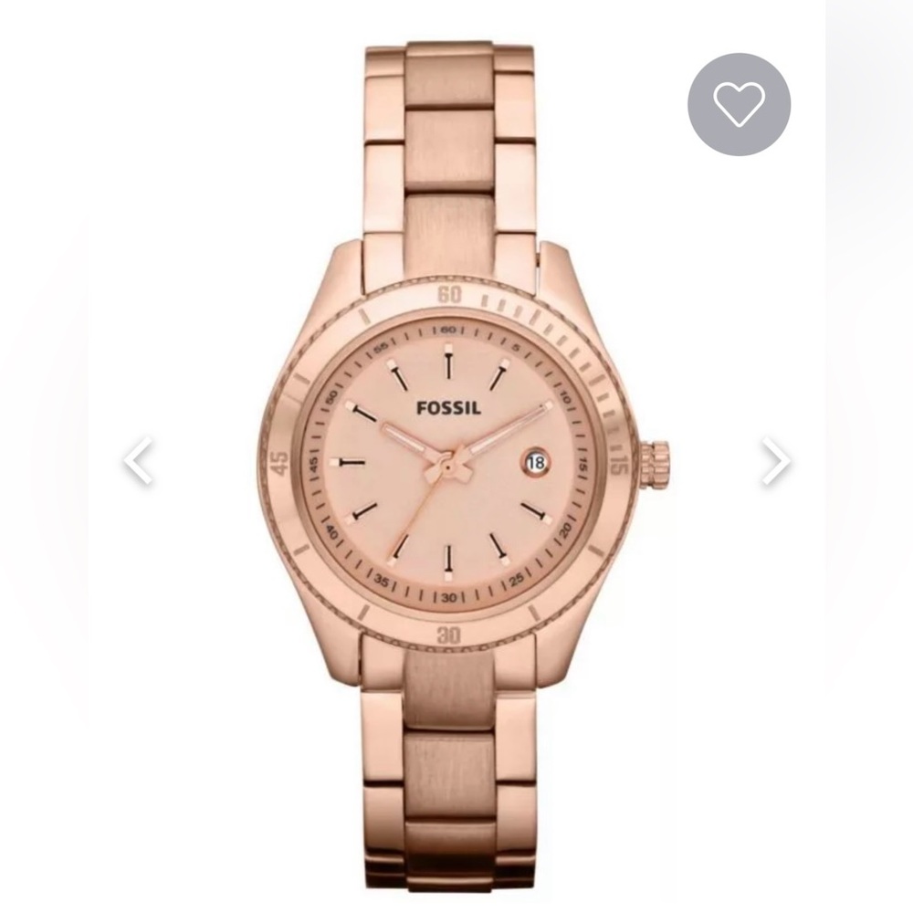 Fossil Woman’s Rose Gold ES-3019 Bracelet Watch